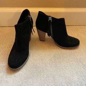 Splendid Black Suede Ankle Booties